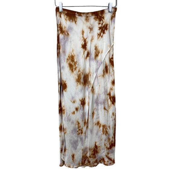 YFB Young Fabulous Broke Leyland Midi Skirt XS Tie Dye Slit Boho Thistle Cosmic - Picture 2 of 9